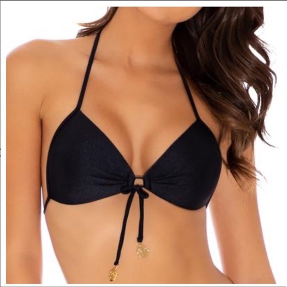 Luli Fama Other - Lk New LULI FAMA Black Halter Push Up Bikini Top L